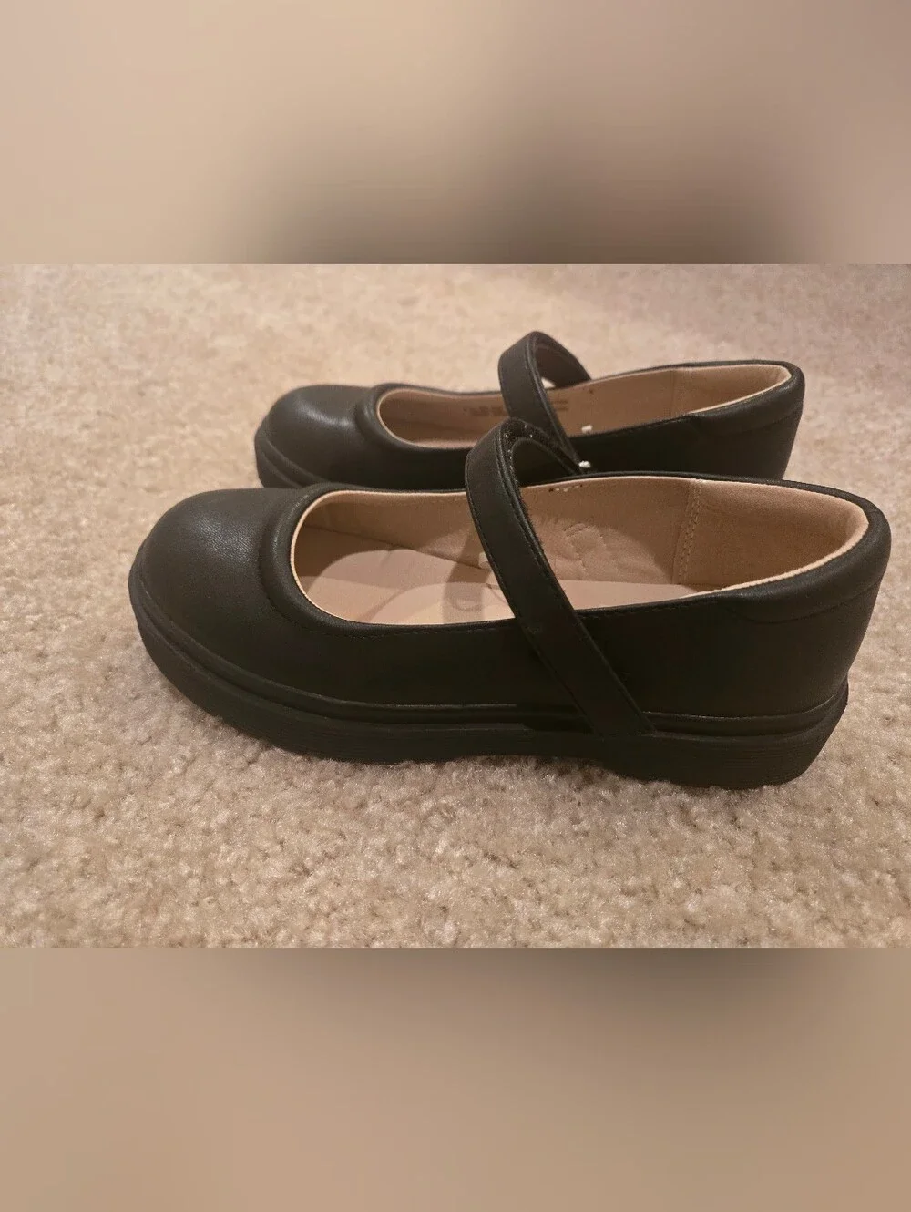 The Children's Place Black Mary Jane Kids Shoes with Velcro Strap